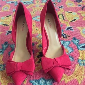 Justfab red heels